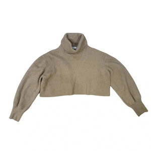 Aritzia Wilfred Rebecca Cropped Turtleneck | Beige | Size L